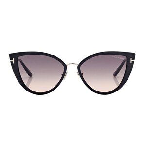 NEW TOM FORD WOMEN CAT EYE ANJELICA-02 TF868 01B SUNGLASSES FT0868/S BLACK